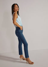 The Sleeveless Date Blouse in Baby Blue