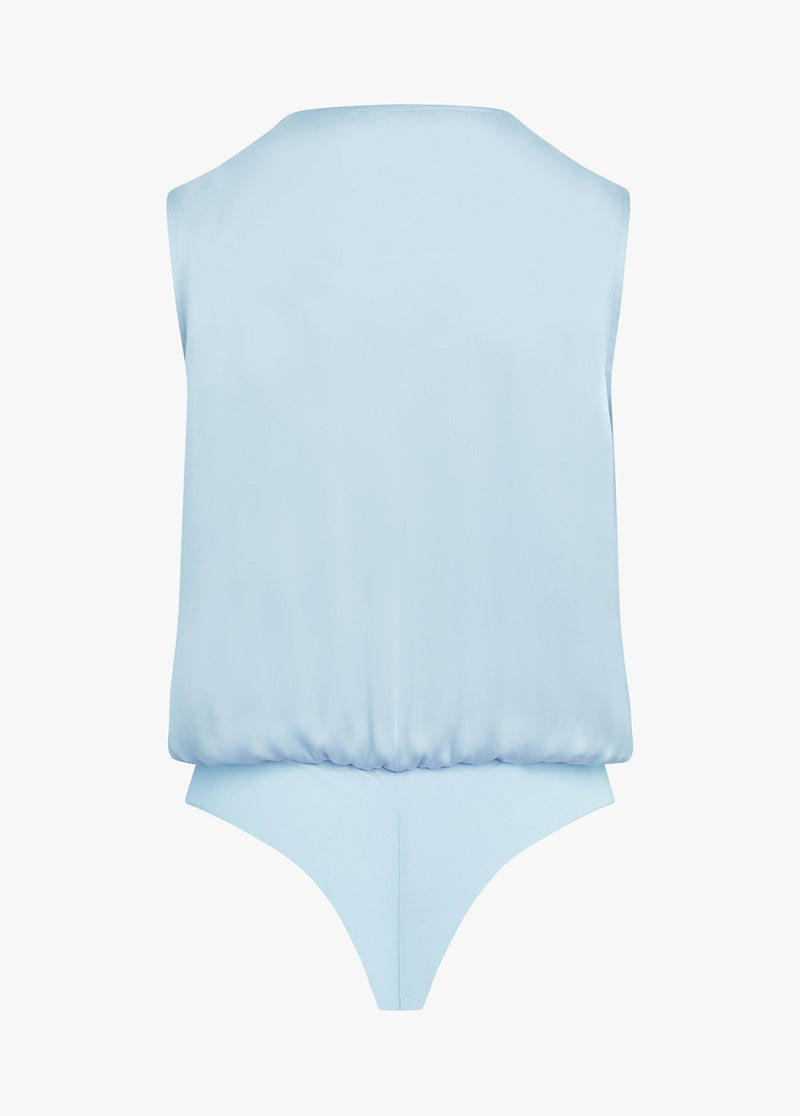 The Sleeveless Date Blouse in Baby Blue
