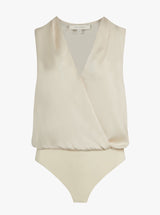 The Sleeveless Date Blouse in Champagne