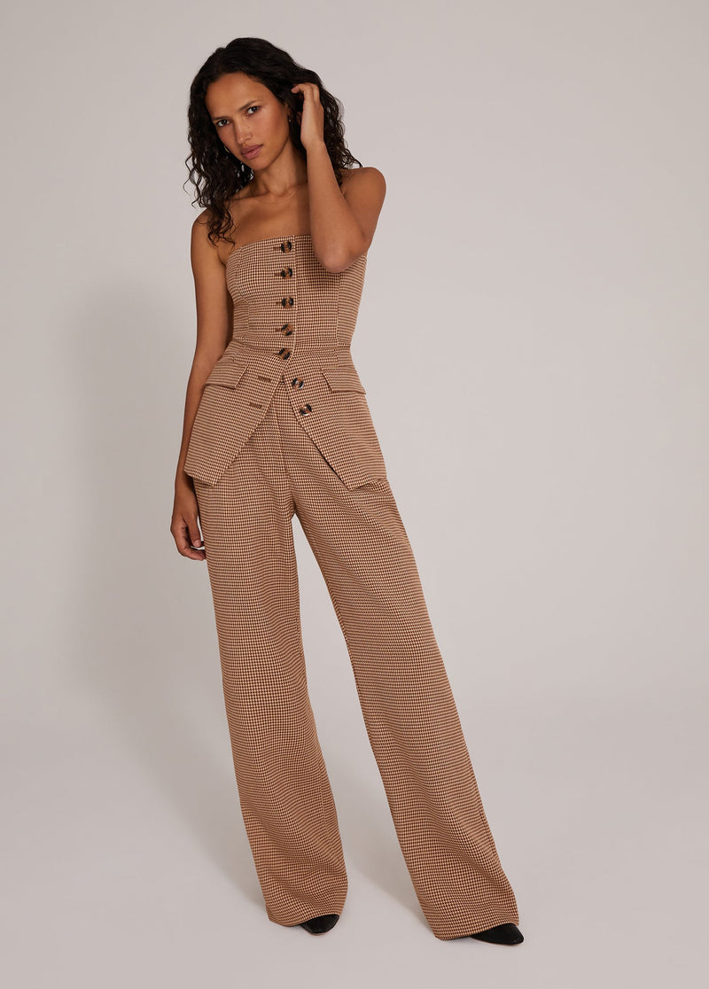 The Favorite Pant in Toffee Houndstooth
