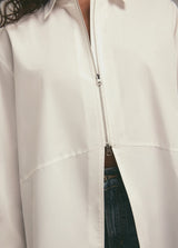 THE ZIP IT SHIRT IN WHITE