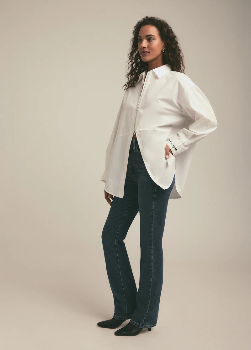 THE ZIP IT SHIRT IN WHITE