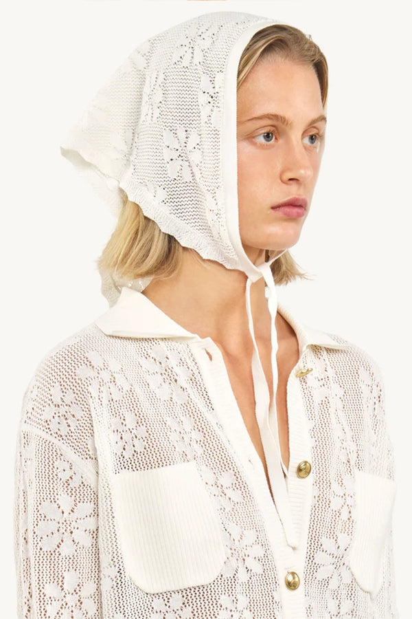 BRUNA CROCHET BANDANA IN SALT