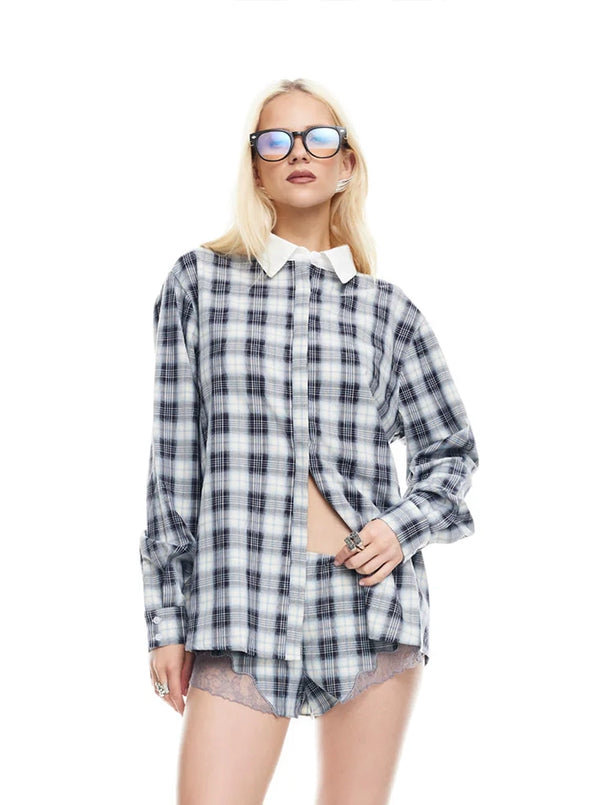 VACANZA SHIRT IN NAVY PLAID