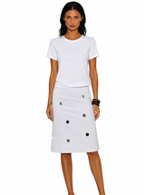LILA MIDI SKIRT IN WHITE