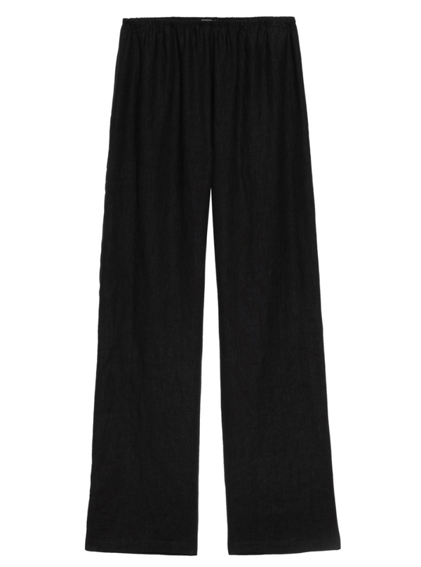The Linen Simple Pant in Jet