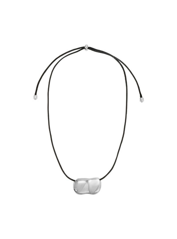 Pebble Necklace in Silver/Black