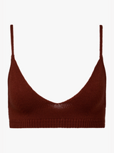 Sweater Bra Top in Chestnut