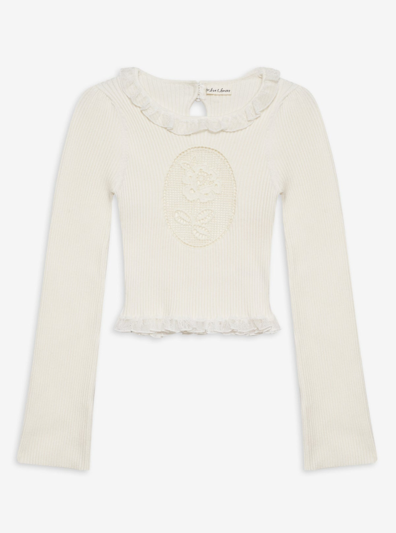 Lyon Knit Top in White