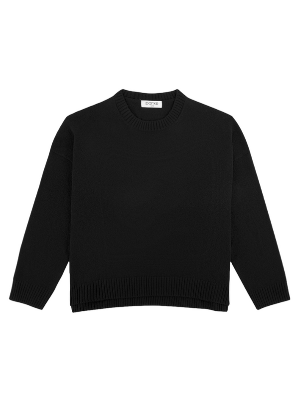 Oversized Pullover Sweater in Black