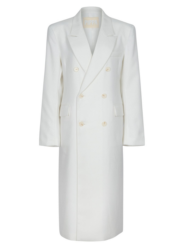 Camille Coat in White