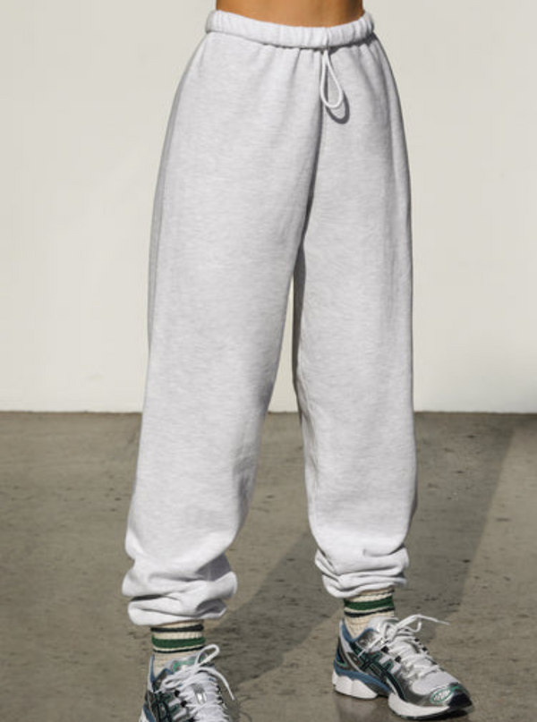 Oversized Jogger in Pearl Grey French Terry