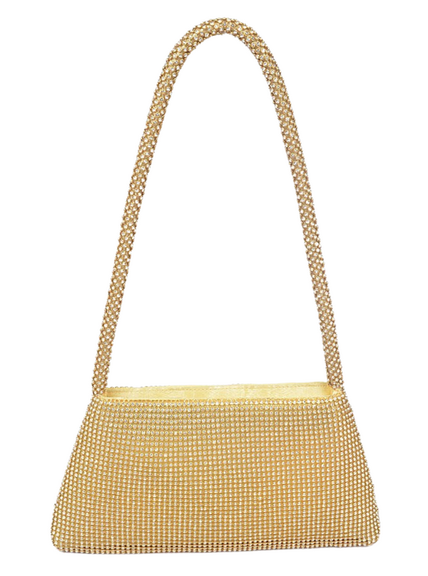 Shoulder Crystal Bag in Gold