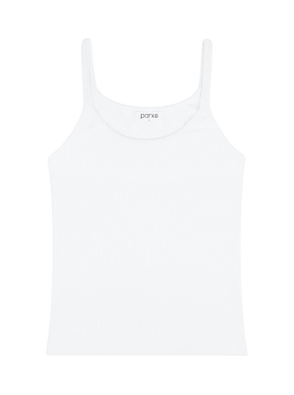 Thin Strap Tank in White