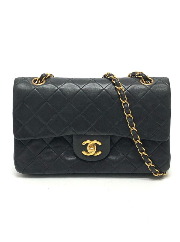 Chanel Lambskin Quilted Medium Double Flap Black