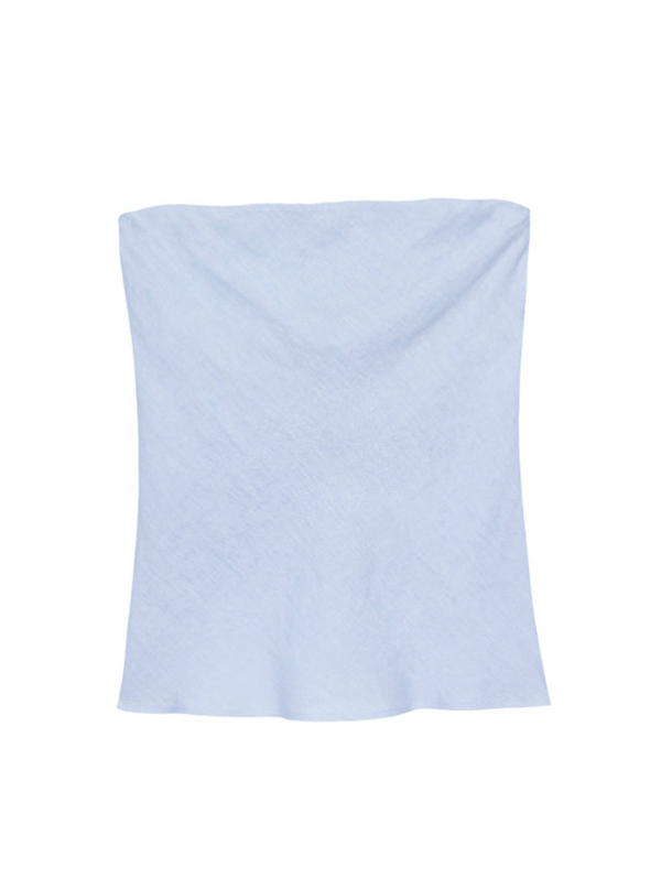 The Linen Tube Top in Cloud