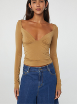 Oisin top in Camel