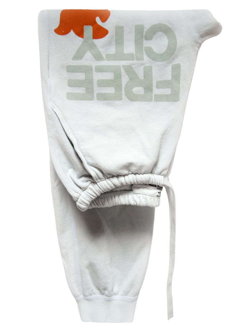 FREECITYLARGE SUNFADES pocket sweatpant in chalk