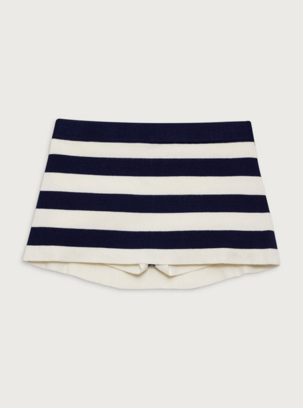 Marialla Knit Mini Skort in Sea Stripe