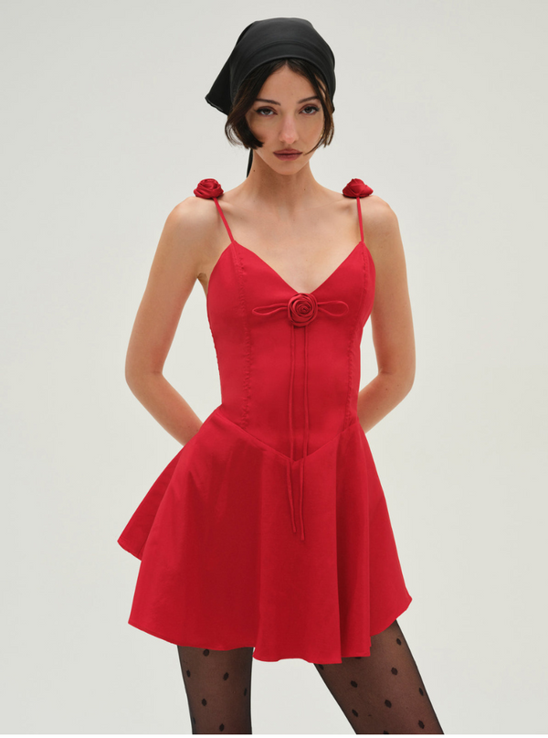 Orsa Mini Dress in Red