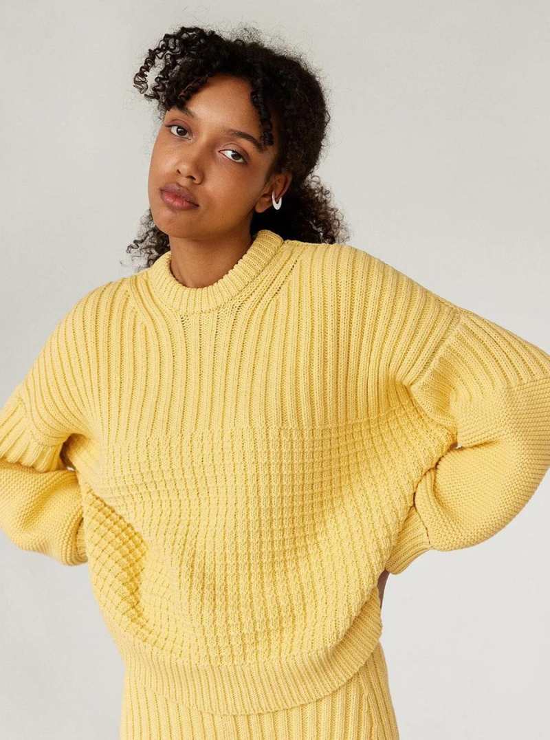 Delčia Organic Cotton Sweater in Yellow