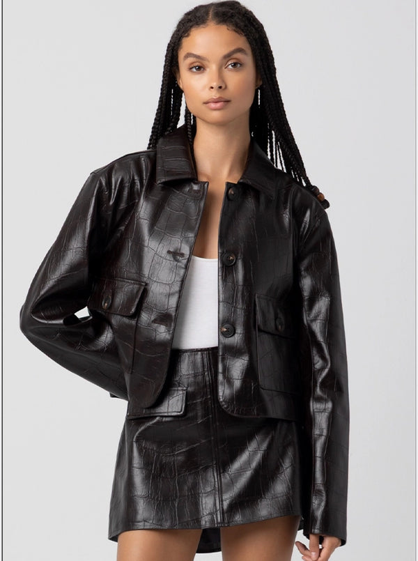INNER DRIVE JACKET IN BURDUNDY