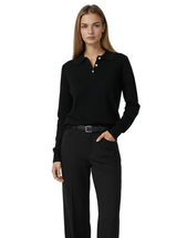 ATELIER POLO SWEATER IN BLACK