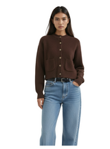 HERITAGE CARDIGAN IN BROWN