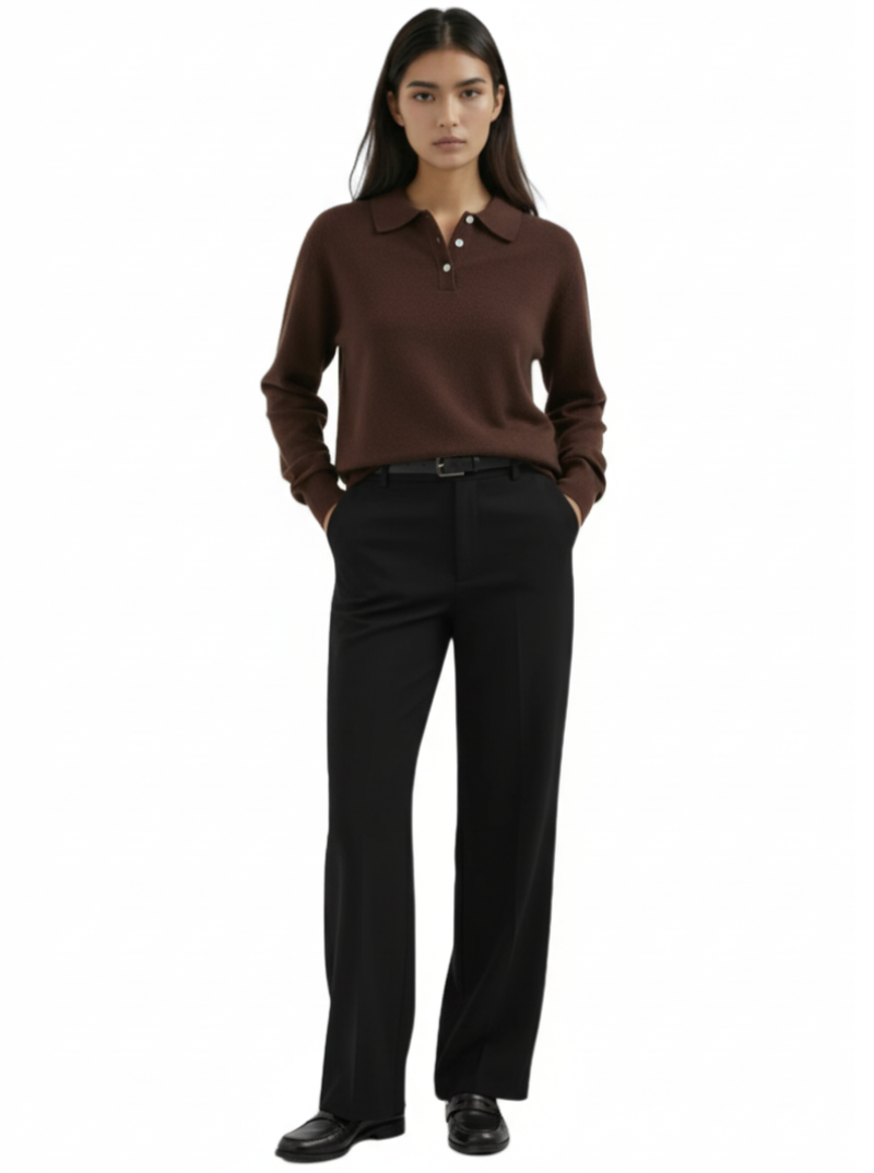ATELIER POLO SWEATER IN BROWN