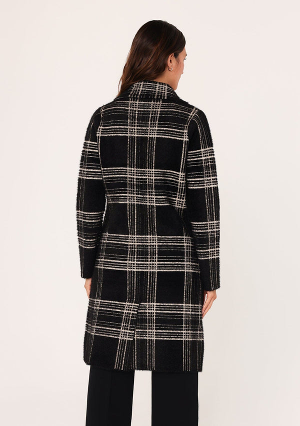 Fuzzy Plaid Carcoat