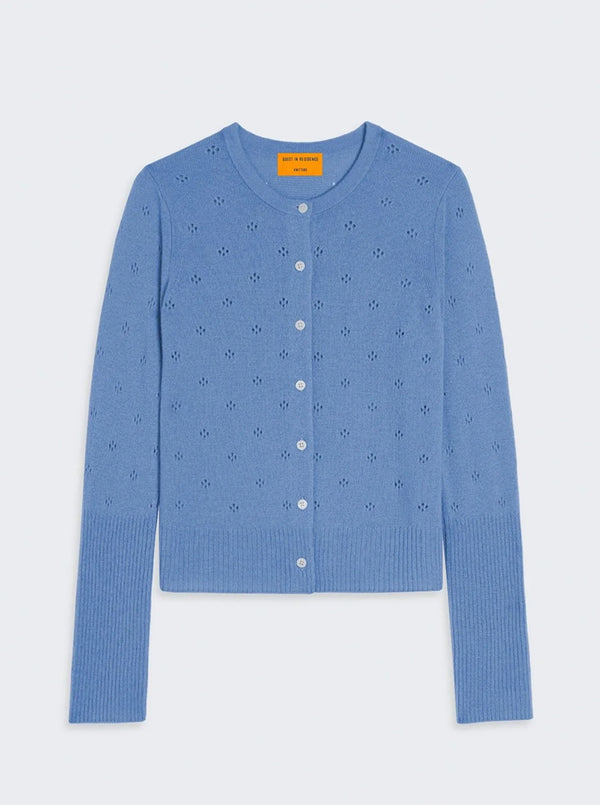 JANE POINTELLE CARDIGAN IN FRENCH BLUE