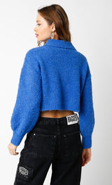 Polo Sweater in Blue
