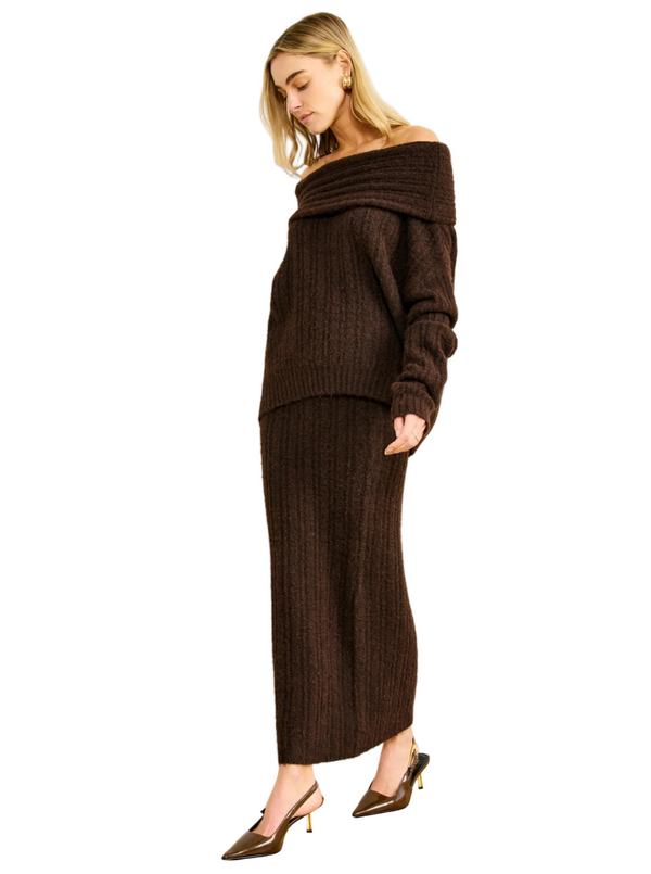 OPHELIE SKIRT IN CHOCOLATE
