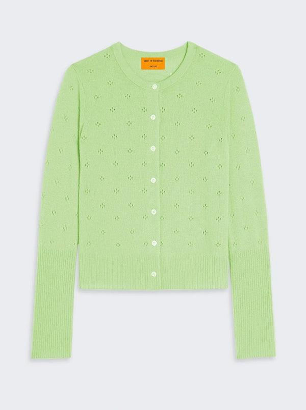 JANE POINTELLE CARDIGAN IN MINT