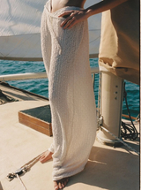 AMALIA TEXTURE DRAWSTRING WIDE LEG PANT