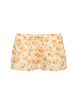 CHERRY SHERBET SCALLOPED LOW RISE DRAWSTRING SHORT