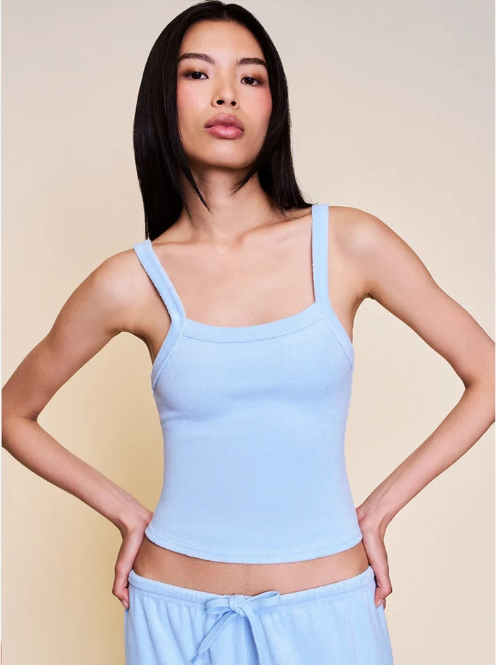 DANI TERRY TANK IN POWDER BLUE
