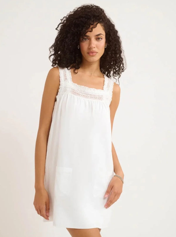 WILLOW MINI DRESS IN WHITE