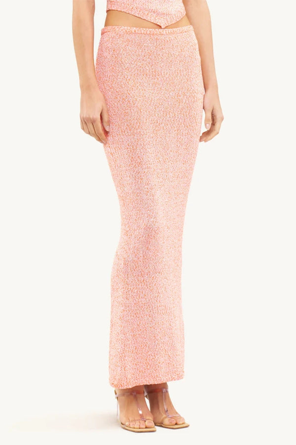 CAROLINA SKIRT IN PEACH SEQUIN
