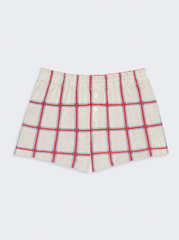 PICNIC PLAID SHORT IN CREAM COMBO