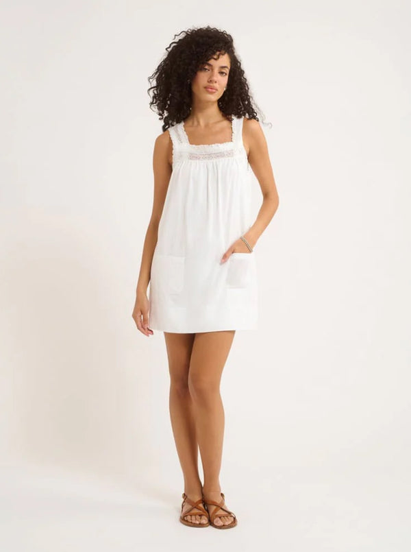 WILLOW MINI DRESS IN WHITE