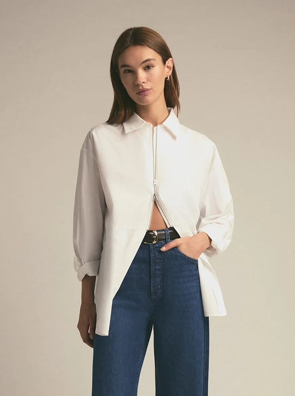 THE ZIP IT SHIRT IN WHITE
