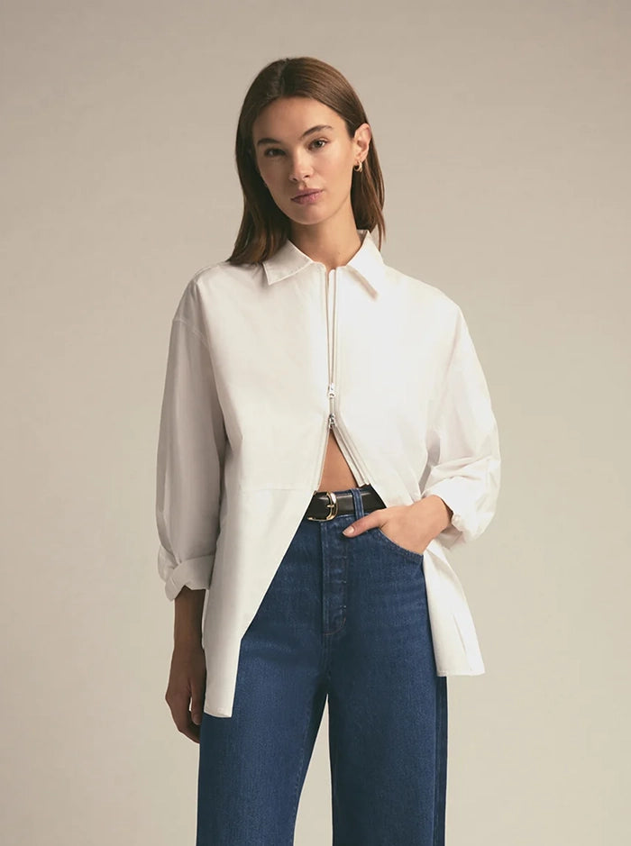 THE ZIP IT SHIRT IN WHITE