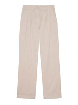 THE PLEATED CHINO TROUSER IN STONE