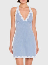 LILYA DRESS BLUE WHITE
