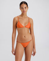 The Ilona Bikini Top in Warm Orange