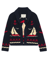 THE SAILBOAT LODGE CARDIGAN IN NAVY