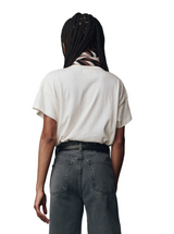 THE BOXY CREW HORSE EMBROIDERY IN WASHED WHITE