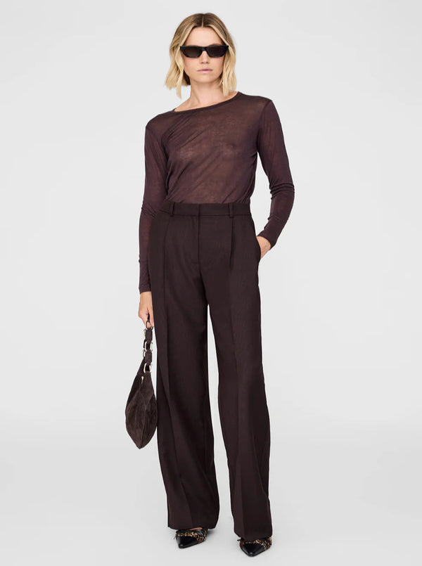 TRENT TROUSER IN DEEP BROWN