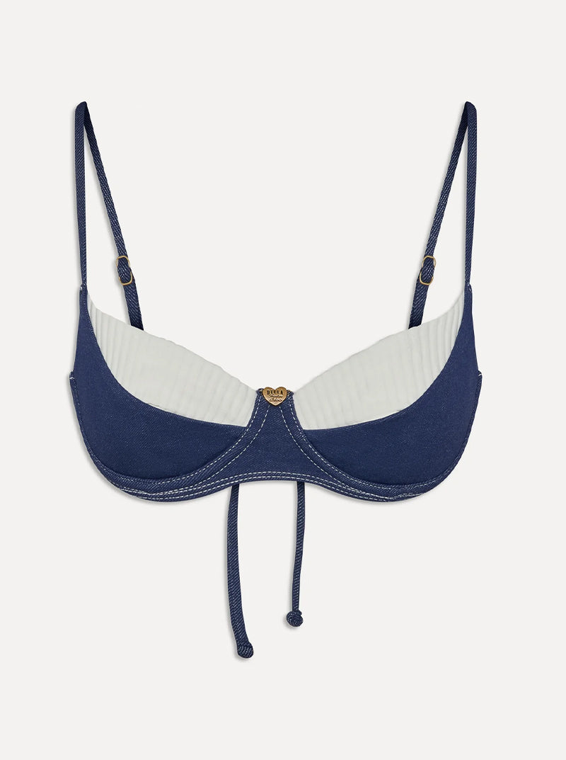 JOLENE DENIM TOP IN SUMMER DENIM